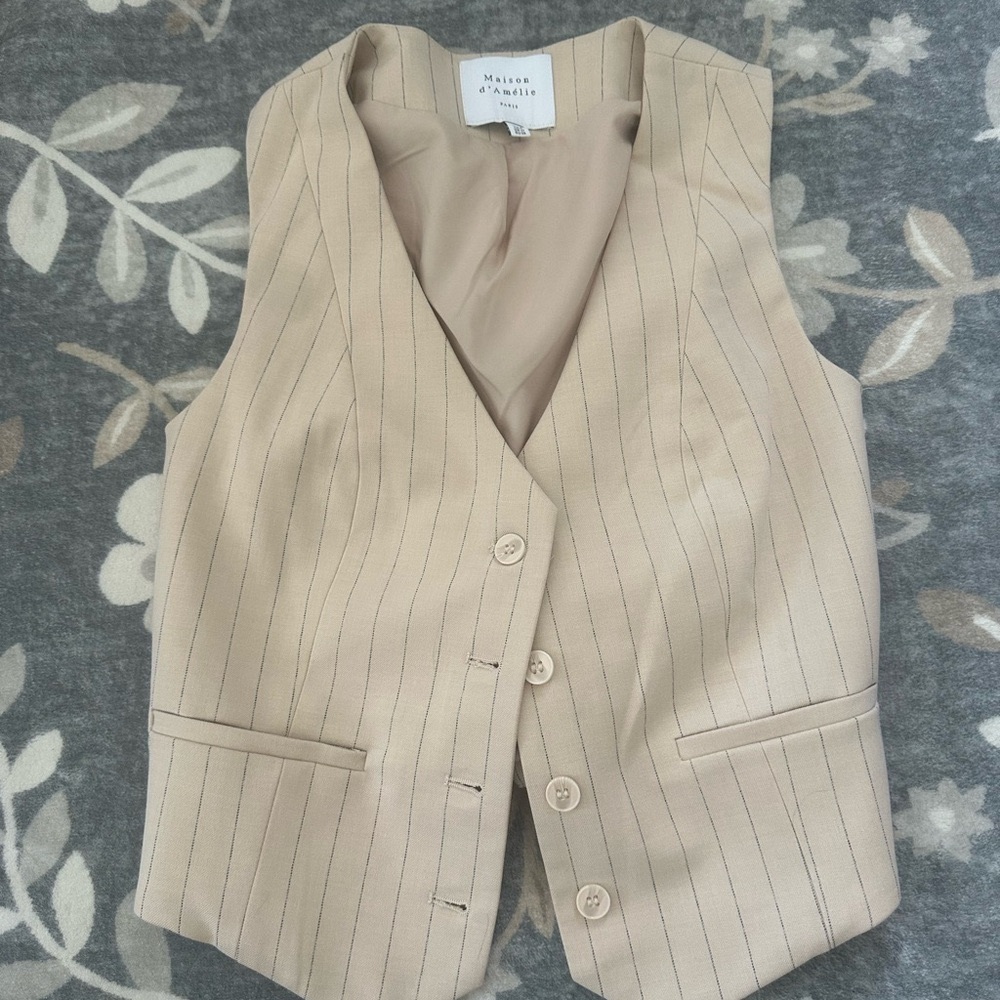 Maison d'Amélie Beige Button Down Shirt